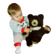 sheepskin baby brown teddy bear